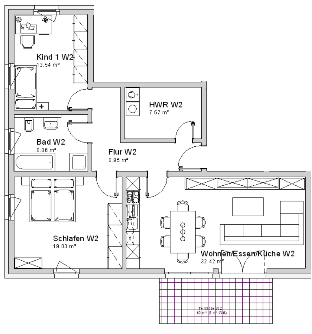 Wohnung 2 -  94 qm Wohnfläche